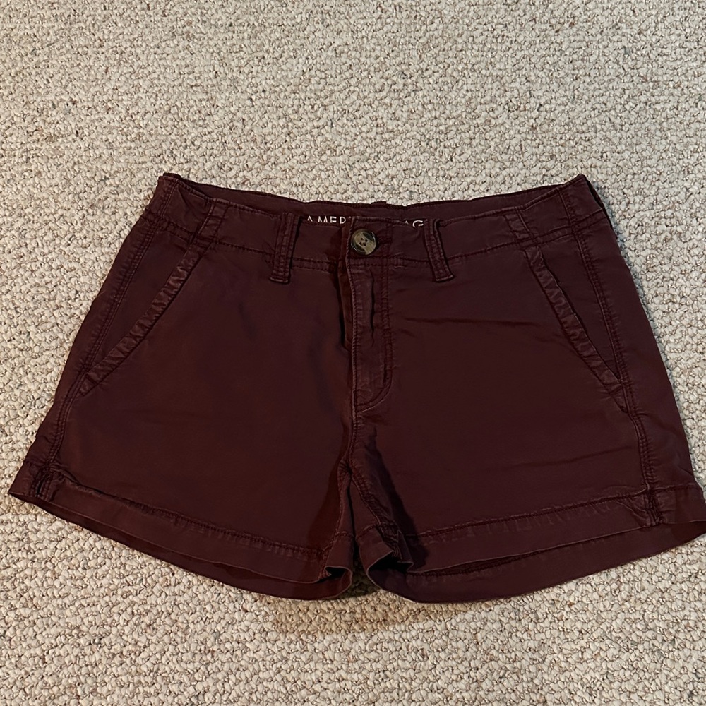 American Eagle Outfitters Dark Red Women's Shorts